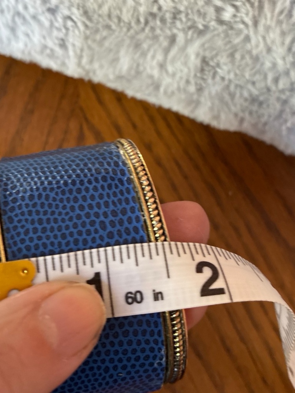 Heidi Daus Blue and Gold Crystal-Accented Wide Cuff Bracelet - Picture 2 of 6